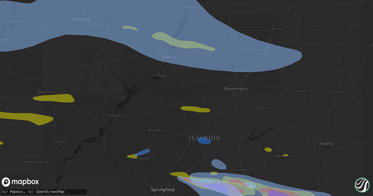Hail map in Hopedale, IL on June 17, 2026