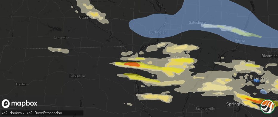 Hail map in Keokuk, IA on June 17, 2026