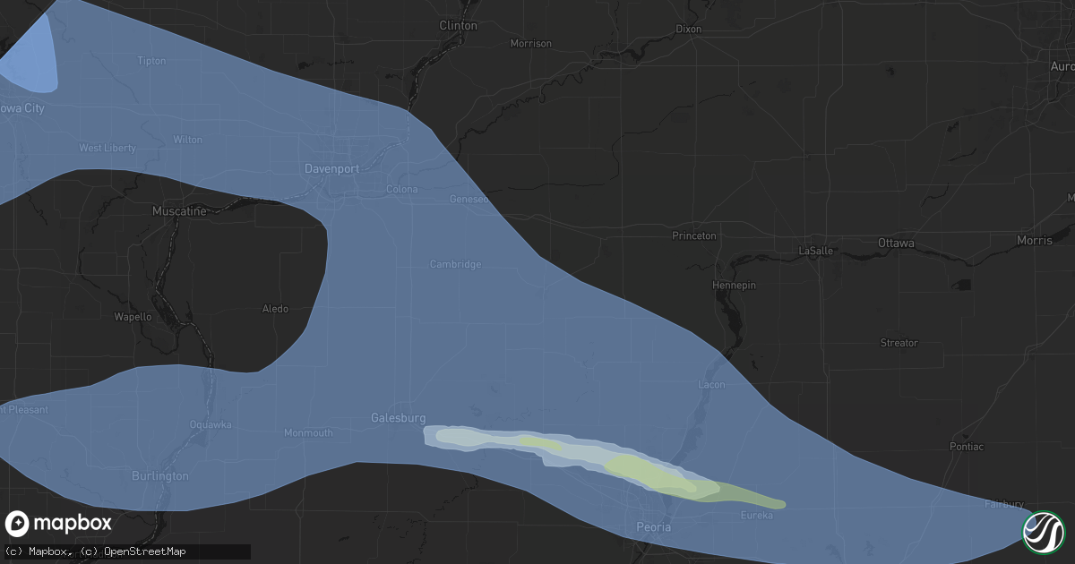 Hail map in Kewanee, IL on June 17, 2026