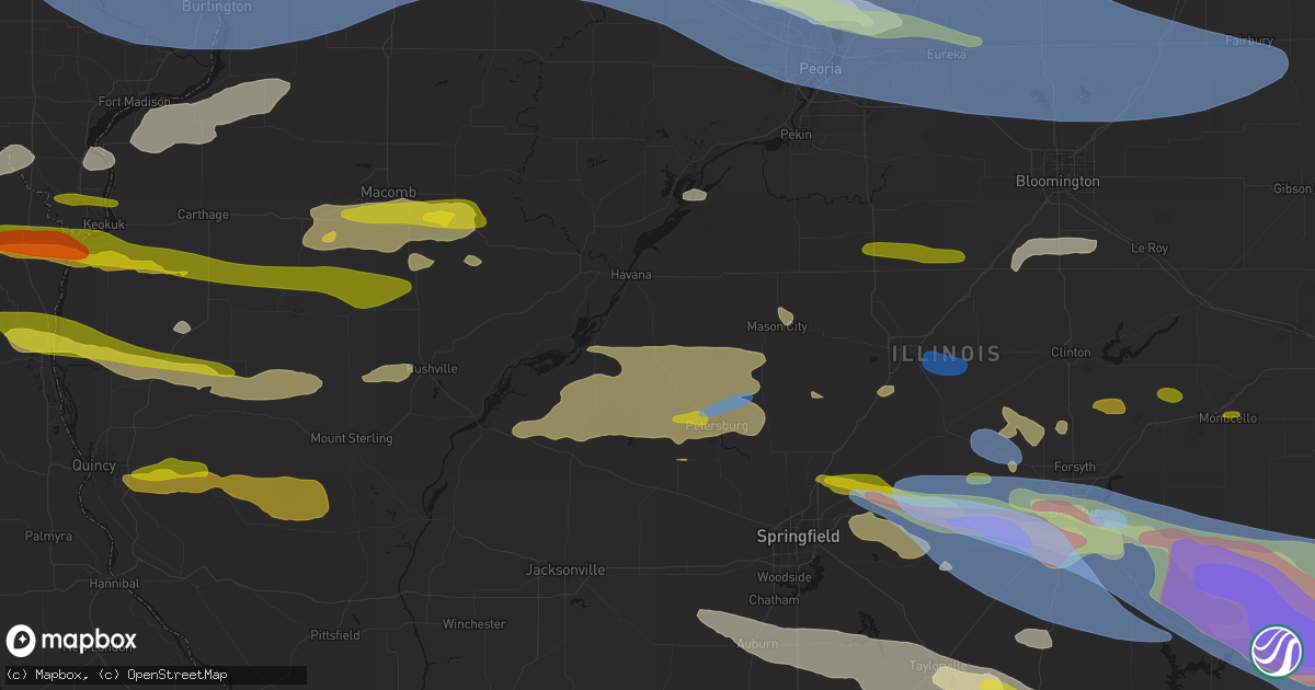 Hail map in Kilbourne, IL on June 17, 2026
