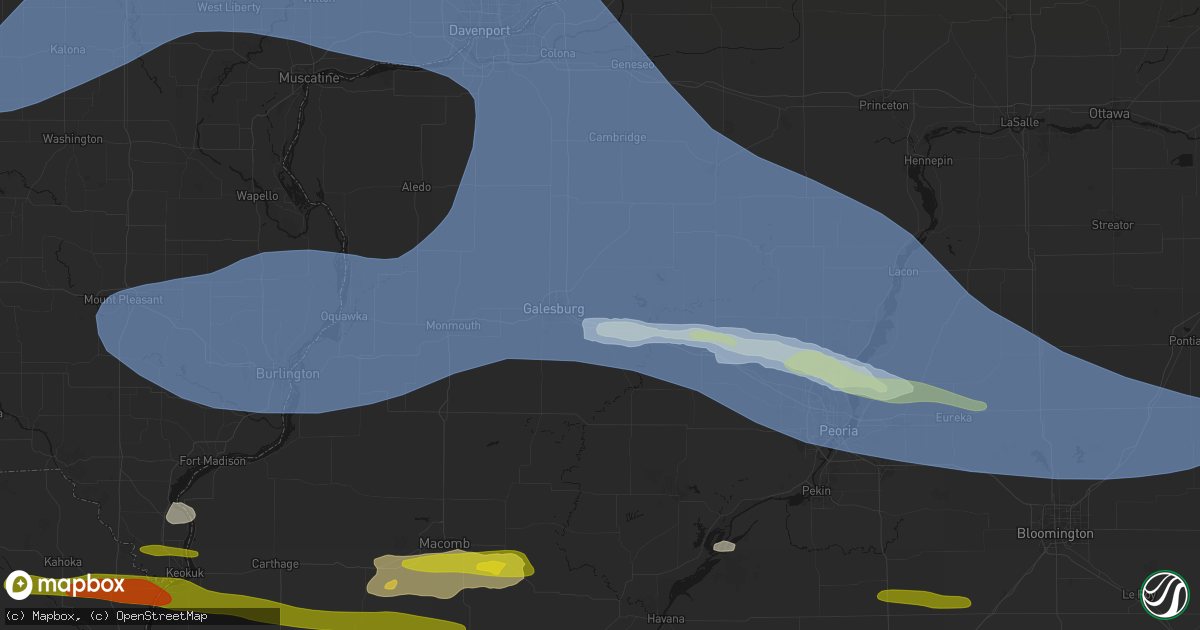 Hail map in Knoxville, IL on June 17, 2026