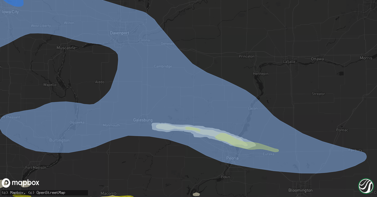 Hail map in La Fayette, IL on June 17, 2026