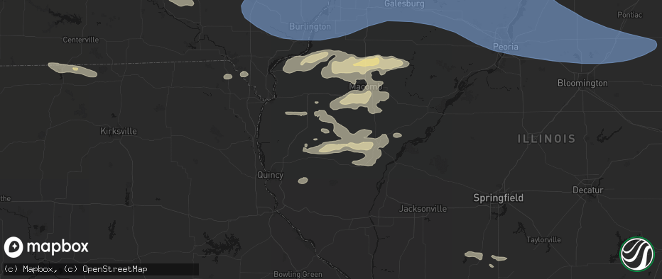 Hail map in La Prairie, IL on June 17, 2026