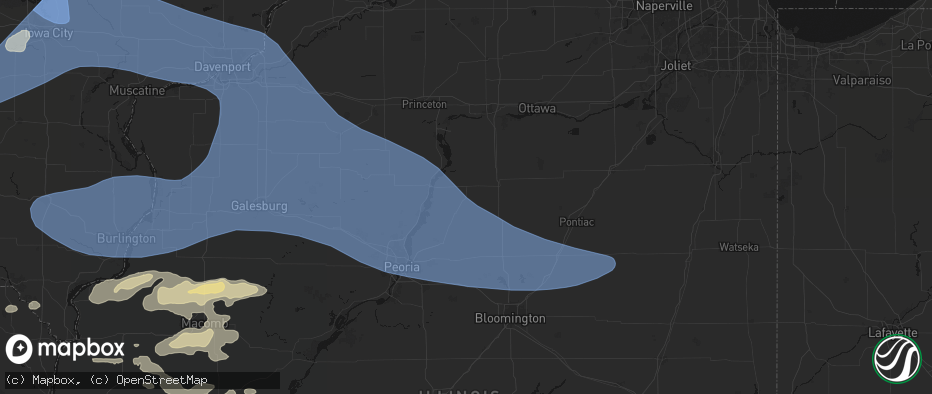 Hail map in La Rose, IL on June 17, 2026