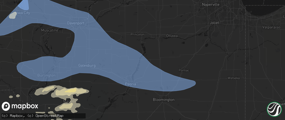 Hail map in Lacon, IL on June 17, 2026