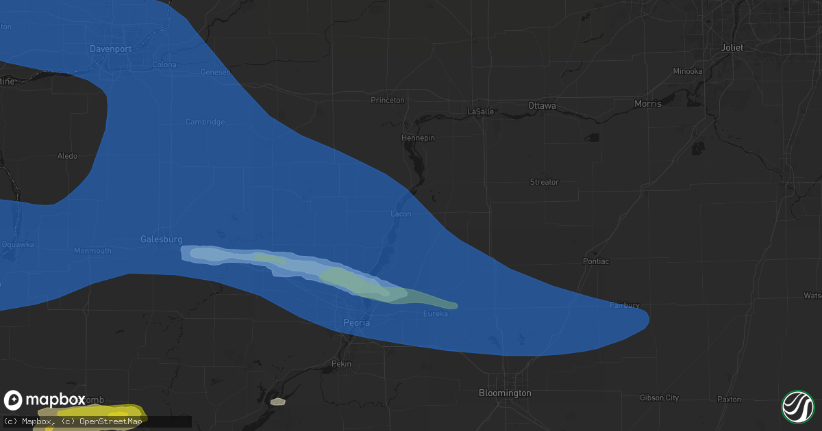 Hail map in Lacon, IL on June 17, 2026
