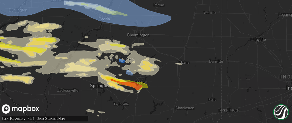 Hail map in Lane, IL on June 17, 2026