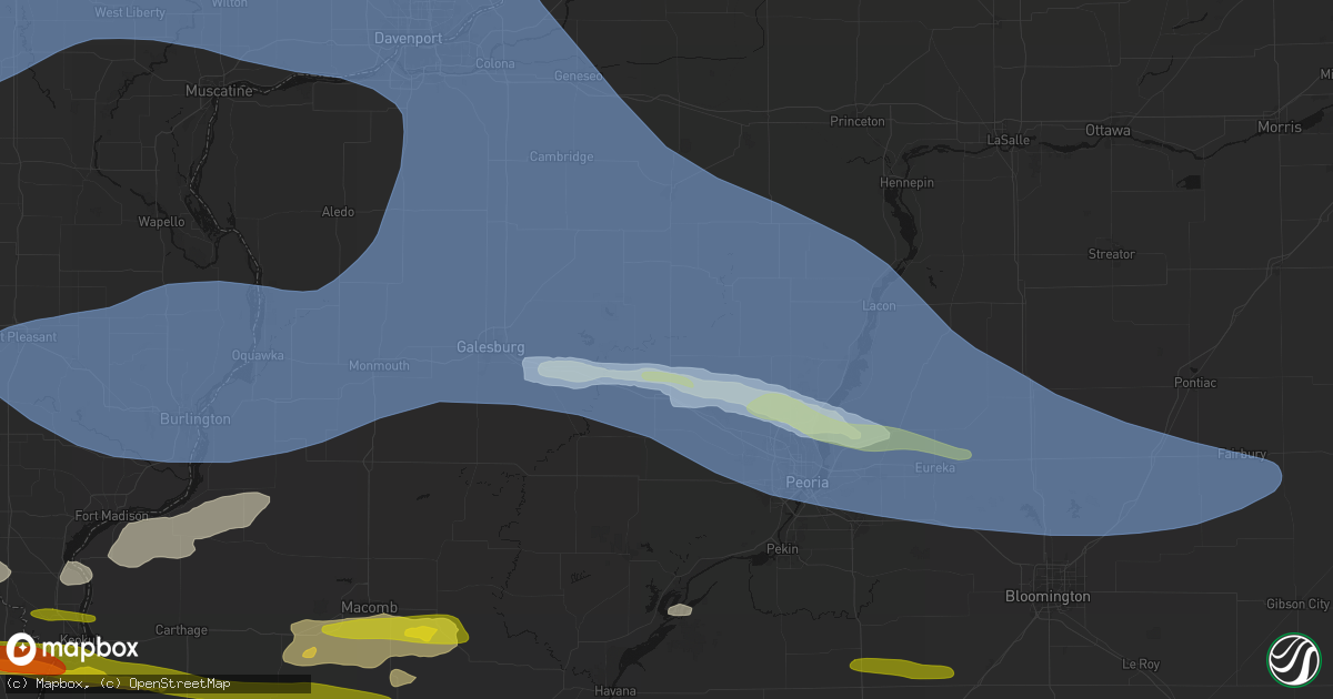 Hail map in Laura, IL on June 17, 2026