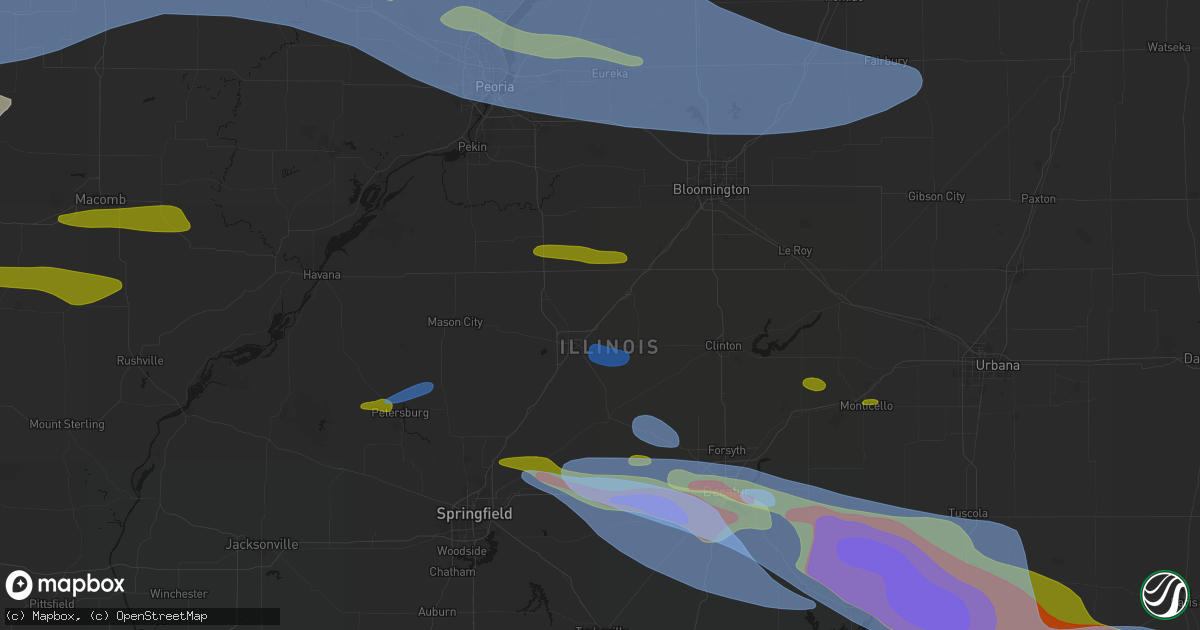 Hail map in Lawndale, IL on June 17, 2026