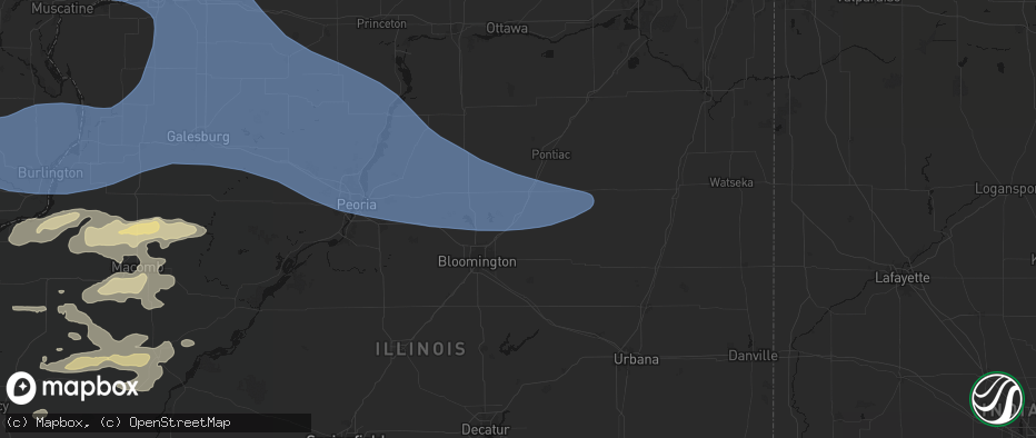 Hail map in Lexington, IL on June 17, 2026