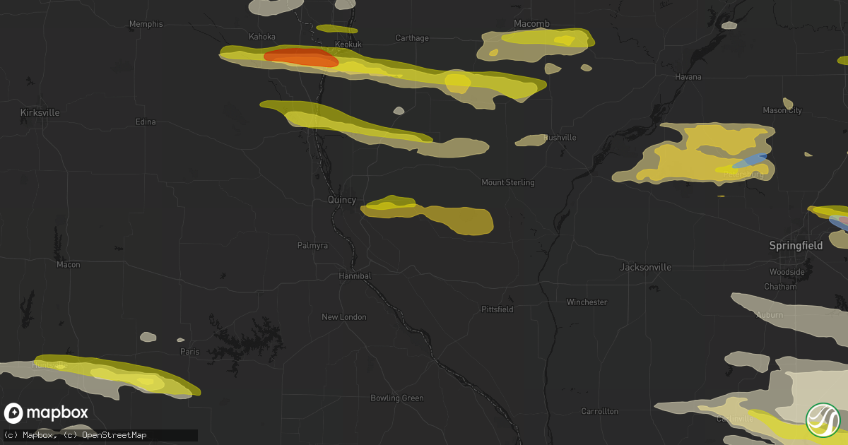 Hail map in Liberty, IL on June 17, 2026
