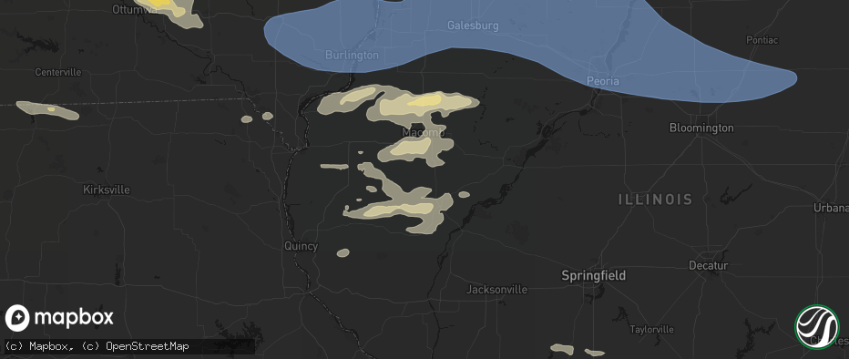 Hail map in Littleton, IL on June 17, 2026
