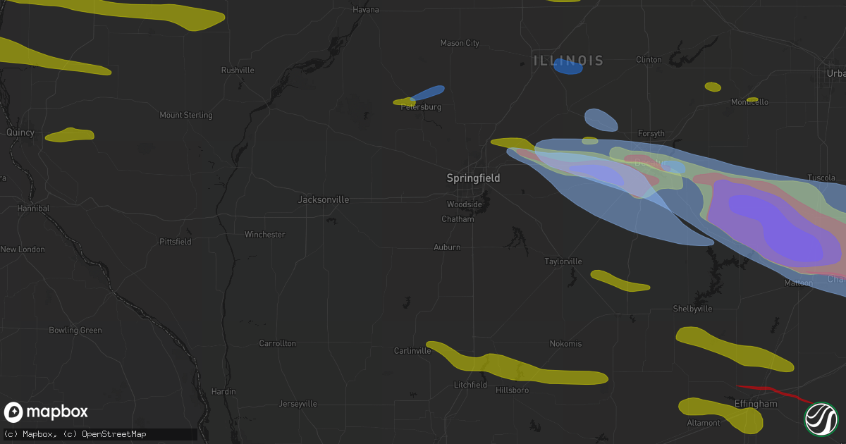 Hail map in Loami, IL on June 17, 2026