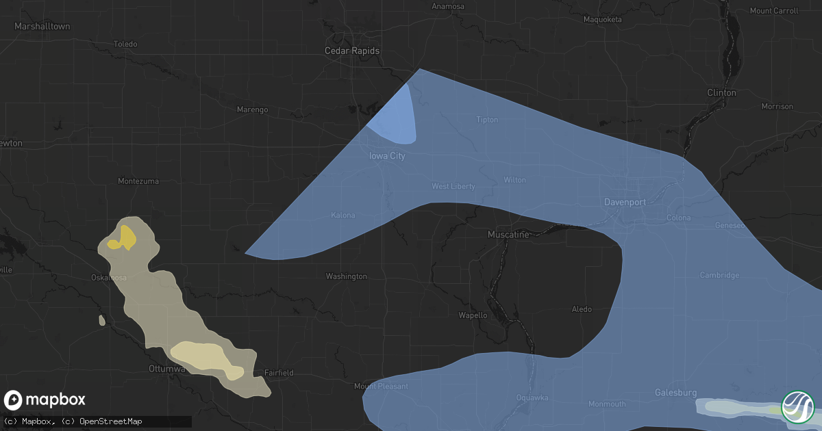 Hail map in Lone Tree, IA on June 17, 2026