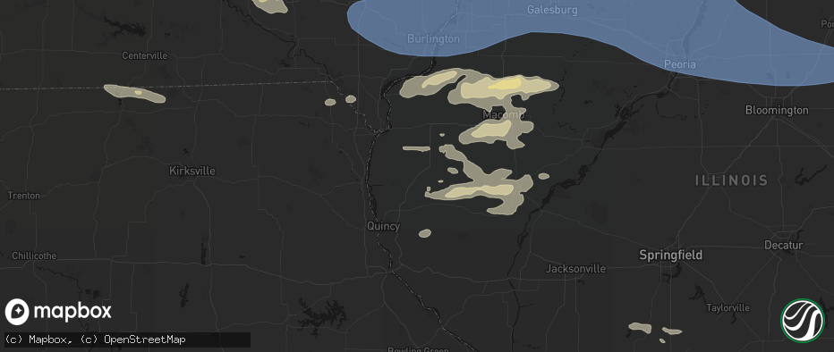 Hail map in Loraine, IL on June 17, 2026