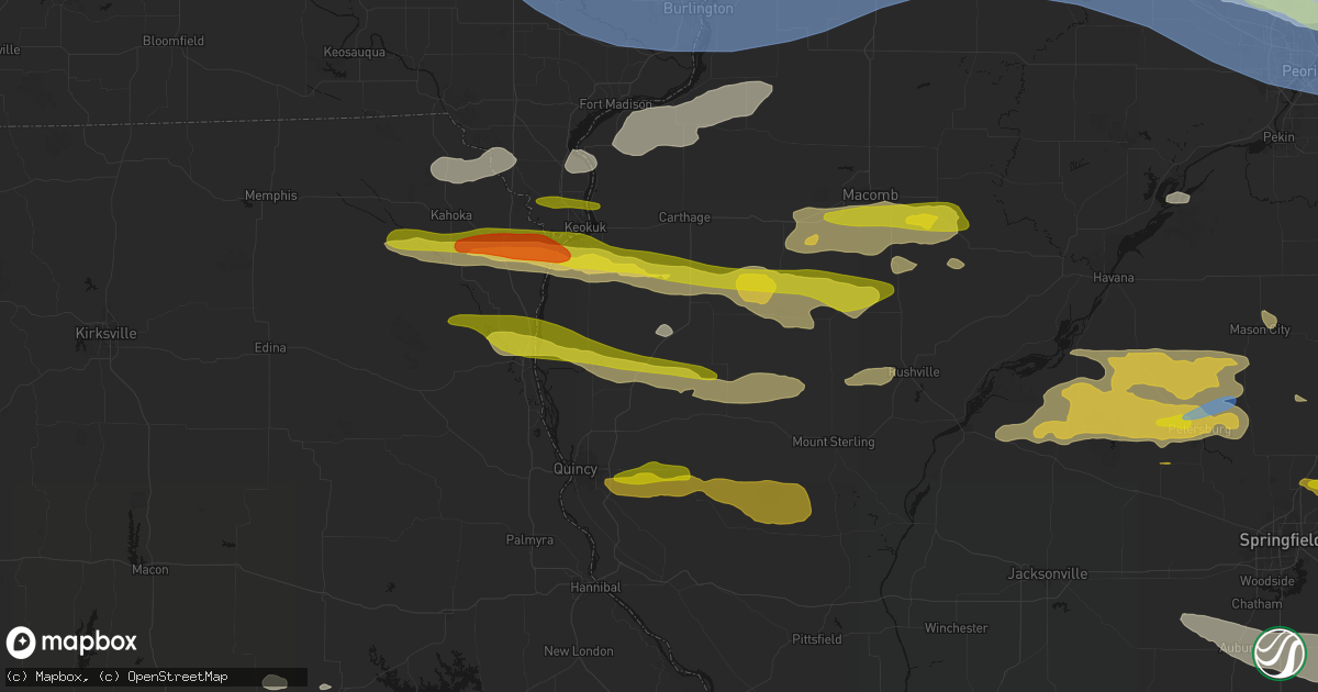 Hail map in Loraine, IL on June 17, 2026