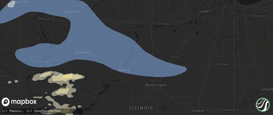 Hail map in Lowpoint, IL on June 17, 2026