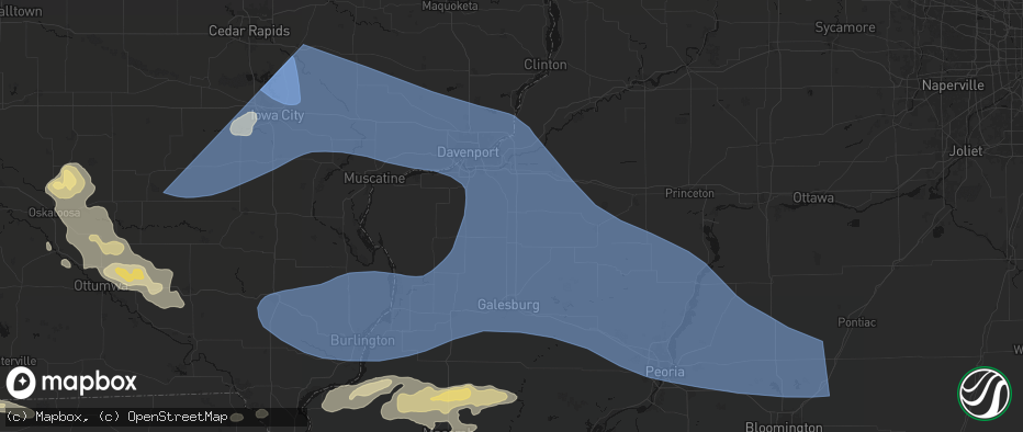 Hail map in Lynn Center, IL on June 17, 2026