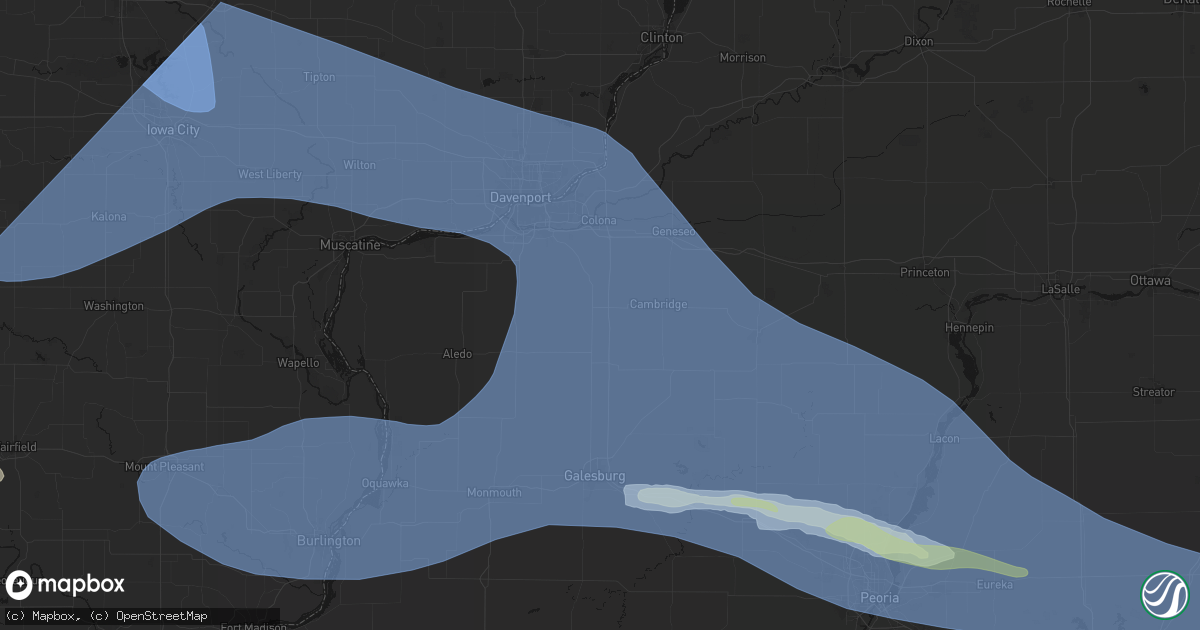 Hail map in Lynn Center, IL on June 17, 2026