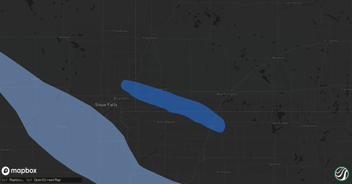 Hail map in Magnolia, MN on June 17, 2026