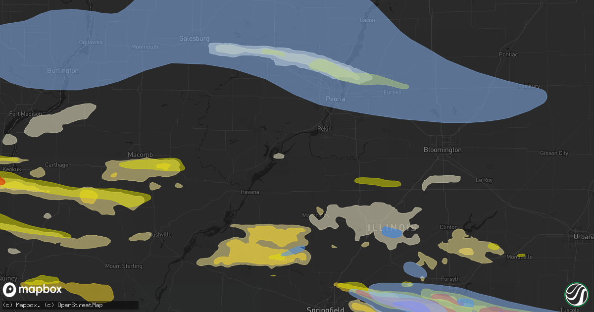 Hail map in Manito, IL on June 17, 2026