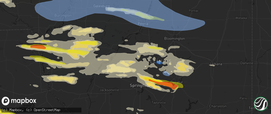 Hail map in Mason City, IL on June 17, 2026