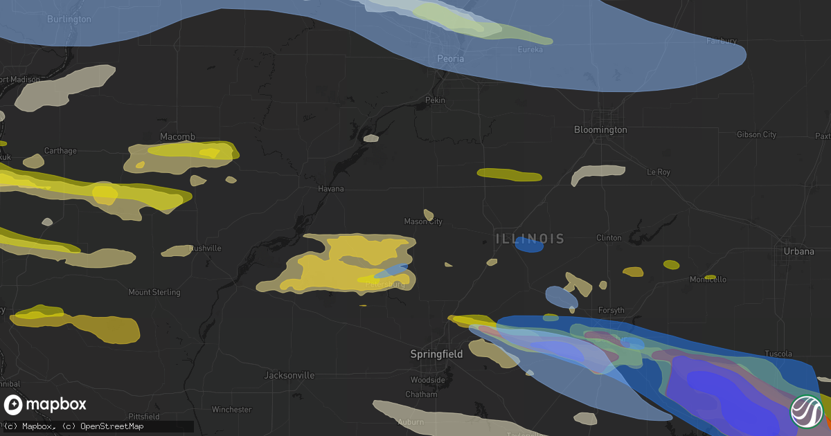 Hail map in Mason City, IL on June 17, 2026