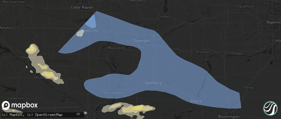 Hail map in Matherville, IL on June 17, 2026