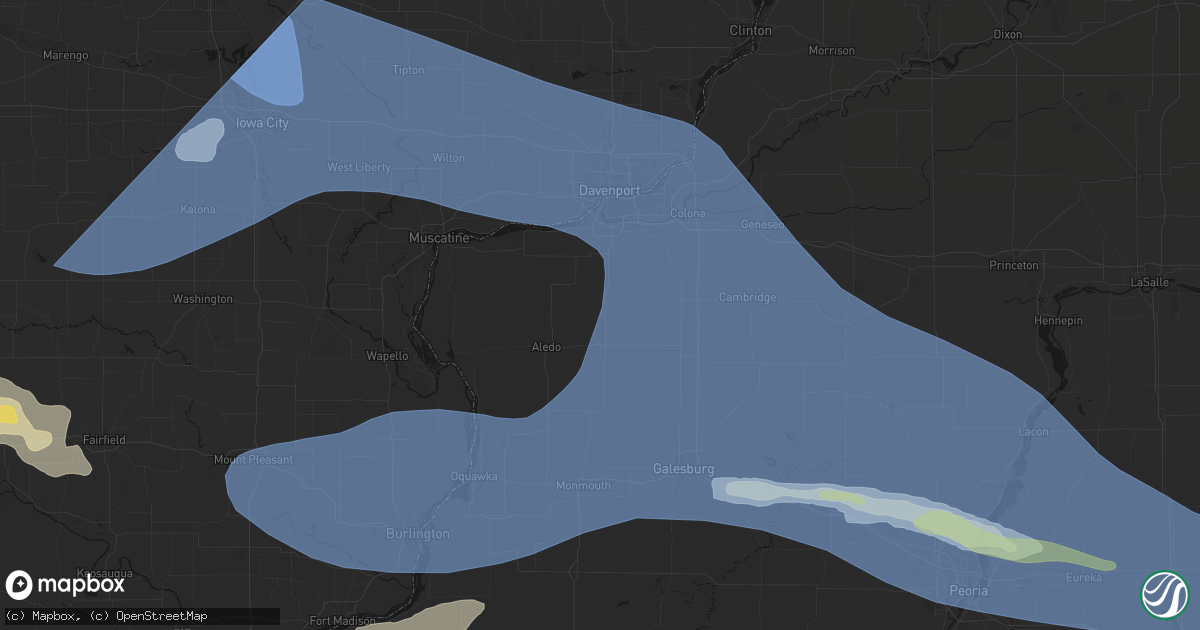 Hail map in Matherville, IL on June 17, 2026