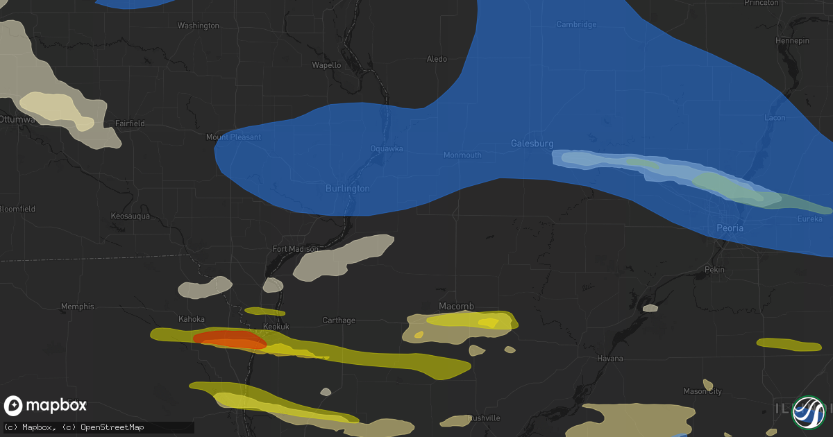Hail map in Media, IL on June 17, 2026