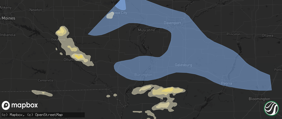 Hail map in Mediapolis, IA on June 17, 2026