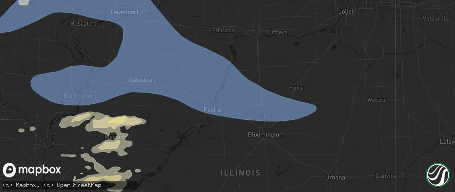 Hail map in Metamora, IL on June 17, 2026