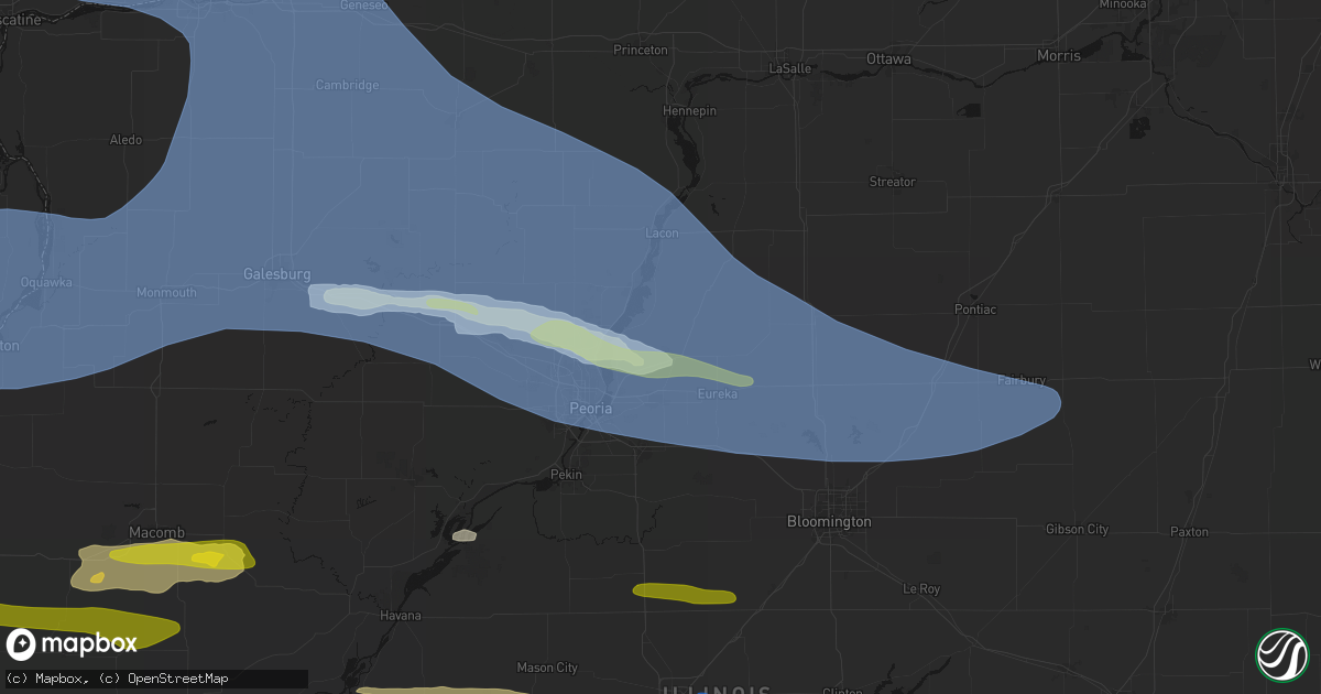 Hail map in Metamora, IL on June 17, 2026