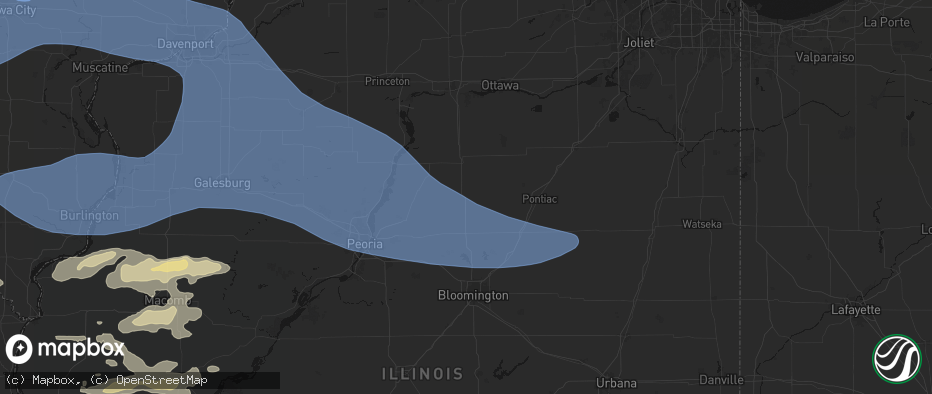 Hail map in Minonk, IL on June 17, 2026