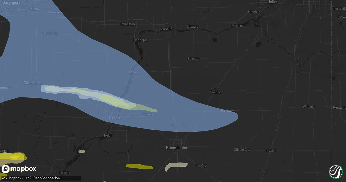 Hail map in Minonk, IL on June 17, 2026