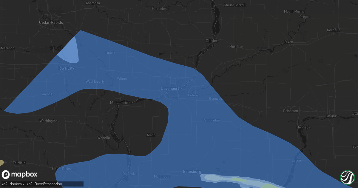 Hail map in Moline, IL on June 17, 2026