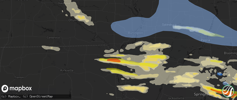 Hail map in Montrose, IA on June 17, 2026