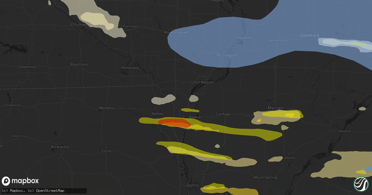 Hail map in Montrose, IA on June 17, 2026