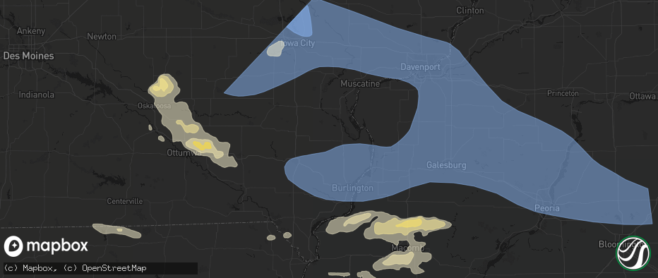 Hail map in Morning Sun, IA on June 17, 2026