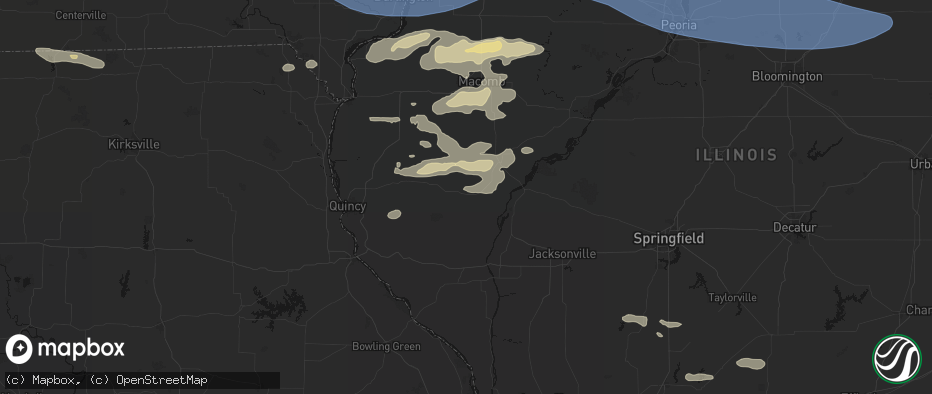 Hail map in Mount Sterling, IL on June 17, 2026