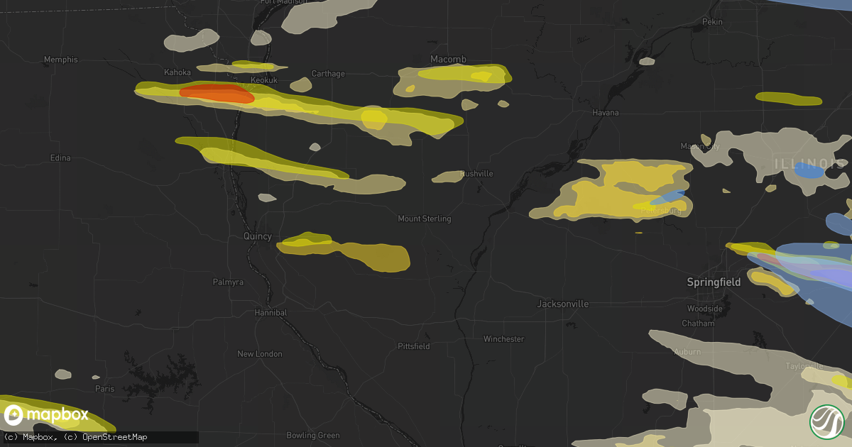 Hail map in Mount Sterling, IL on June 17, 2026