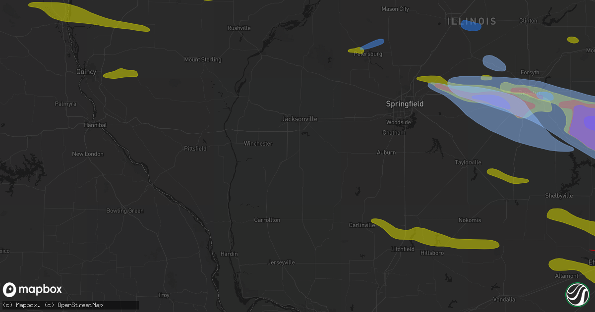Hail map in Murrayville, IL on June 17, 2026