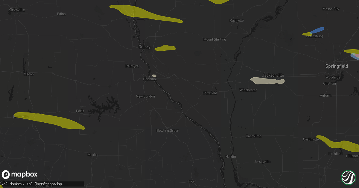 Hail map in New Canton, IL on June 17, 2026