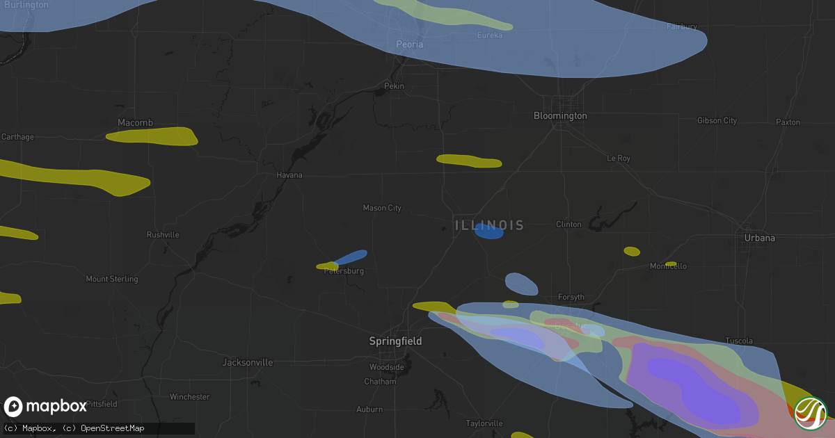 Hail map in New Holland, IL on June 17, 2026