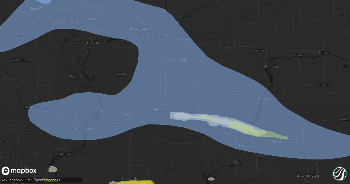 Hail map in Oneida, IL on June 17, 2026
