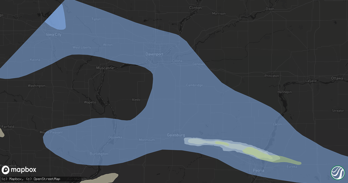 Hail map in Ophiem, IL on June 17, 2026