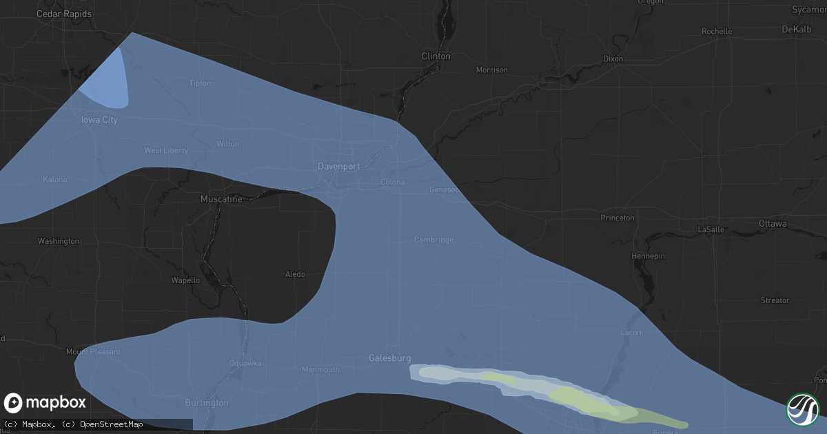 Hail map in Osco, IL on June 17, 2026