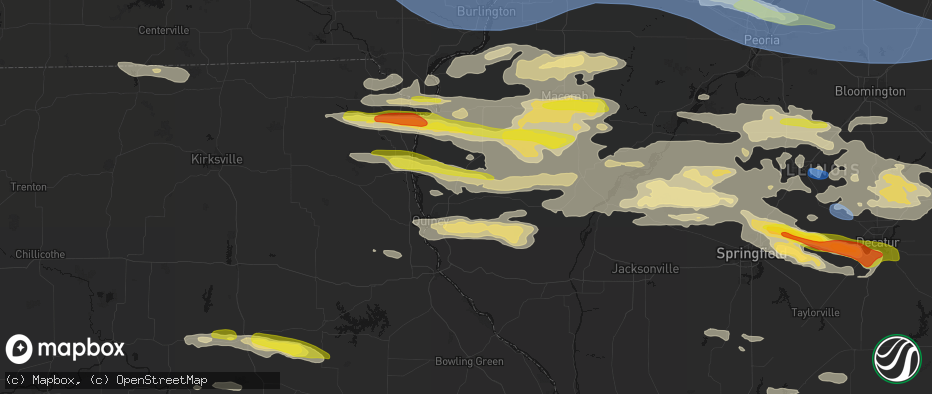 Hail map in Paloma, IL on June 17, 2026