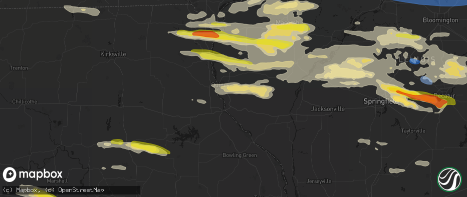 Hail map in Payson, IL on June 17, 2026