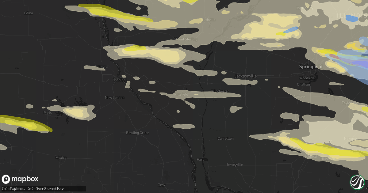 Hail map in Pittsfield, IL on June 17, 2026
